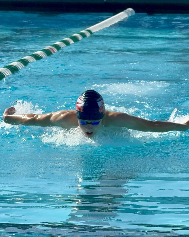 Reid swimming butterfly