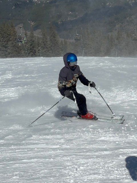 Reid skiing at Mammoth